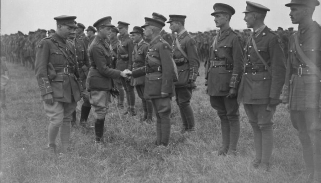 271_The Prince of Wales inspects 2nd Canadian Machine Gun Battalion on the Valenciennes Front. October, 1918 2